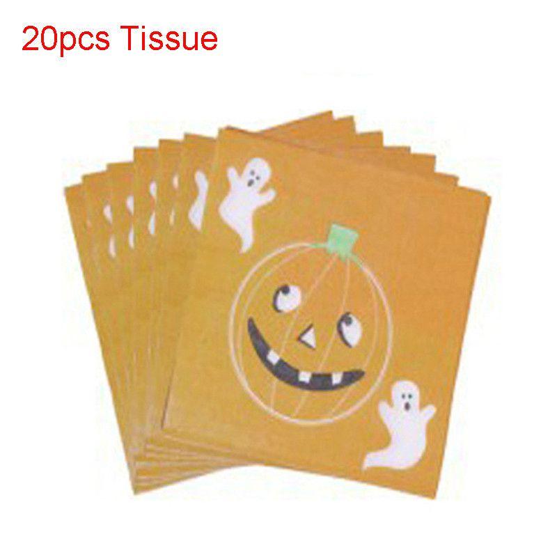 Materiały dekoracyjne na przyjęcie Halloween, w tym obrus z dyni i słomki**