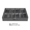Under Bed Shoe Organizer Smooth Zipper Dustproof Non Woven Fabric 10 Grids Soft Partition Underbed Shoes Container for Sneakers