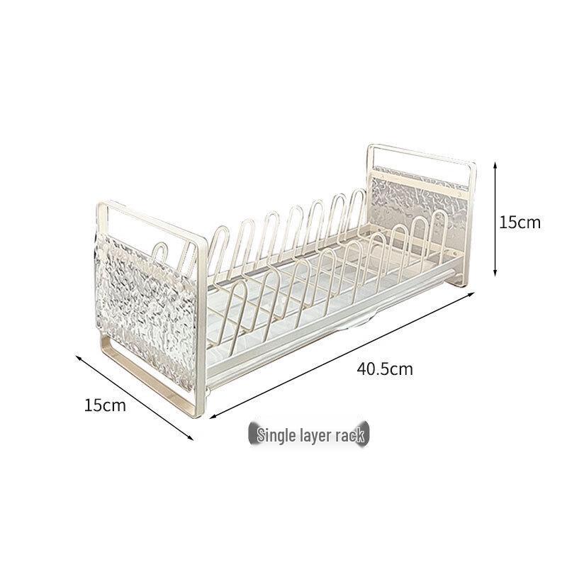 Qianxing Wrought Iron Water Ripple Kitchen Drain Rack Set