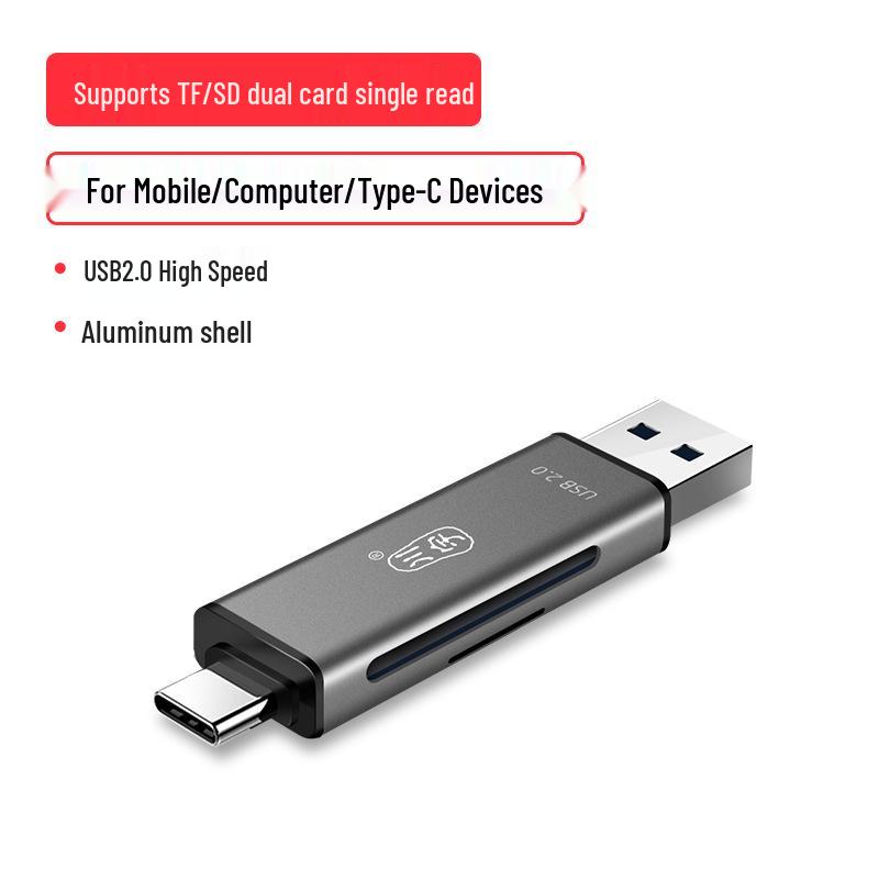 ChuanYu High-Speed USB 3.0 Camera Card Reader & OTG Converter for SD/TF Cards with Type-C Connection