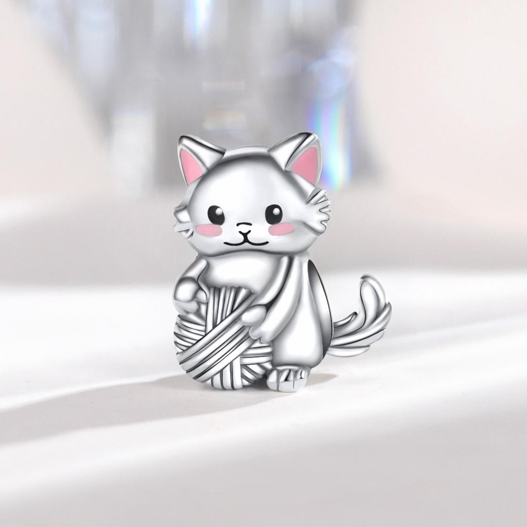925 Silver Animal Charms Beads for DIY Bracelet Lovely Dog Cat Pendants Jewelry for Women