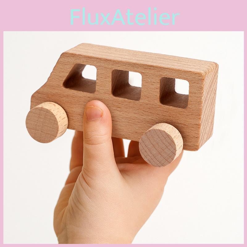 Wooden Infant Handheld Car Toy With Nonelectric Design For Early Learning And Play