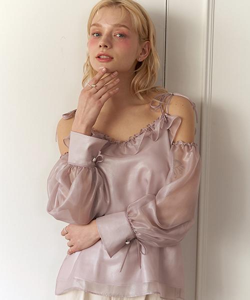 Dear Ryu Shoulder Strap Blouse #Indiepink