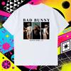 Rapper Bad Bunny Super 2026 Springsummer Graphics print T shirt Unisex Women harajuku vintage streetwear Unisex pure Cotton Tops