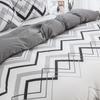 Comforter Abstract Geometric Full Queen Size Wave Pattern Bedding Set Farmhouse Comforter Microfiber Chevron