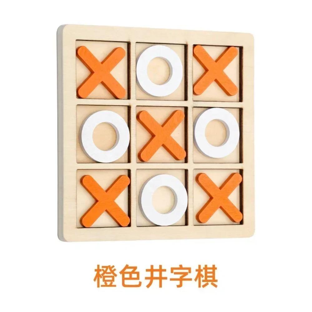 Children's Logical Thinking Mental Board Game Parent-child Early Education XO Chess Puzzle Toddler Toys Wooden