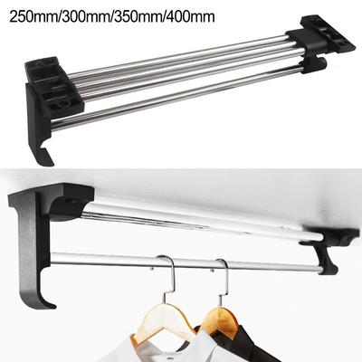 Wardrobe Hang Hanging Rod Telescopic Hanging Clothes Rail Pull Out Retractable Cabinet Sliding Racks Top Mount Wardrobe Rail