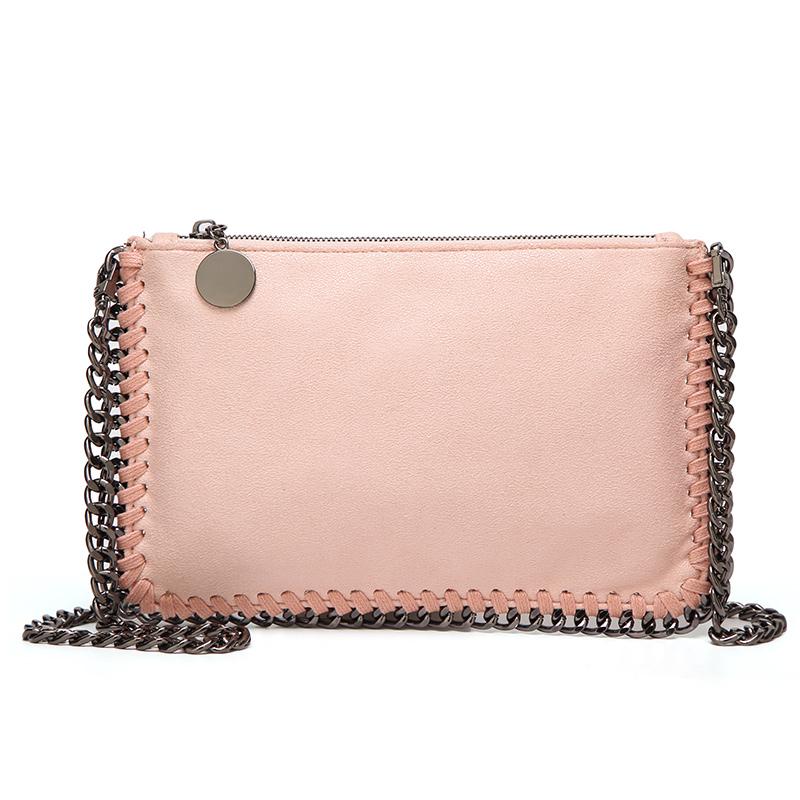 

Design Metal Plate Braided Chain Solid Color Shoulder Crossbody Mobile Phone Bag Female Purse Small Pouch Chic Bag