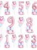 32 Inch Pink Digital 09 Balloon Combination Aluminum Film Column Set Girls Birthday Par Photo Arrangement Celebration Supplies