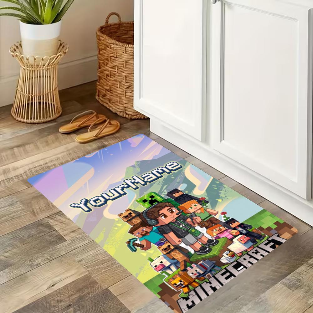 Minecraft Customize Your Name Kitchen Rug Runner Rug Laundry Mat Hallway Entryway The Best Gift Choice