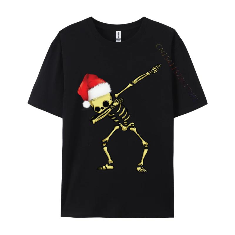 Skull Dab Dabbing Dance Funny Christmas Human Skull T-Shirts T Shirt For Autumn Cotton O Neck Streetwear T-Shirt Tshirt