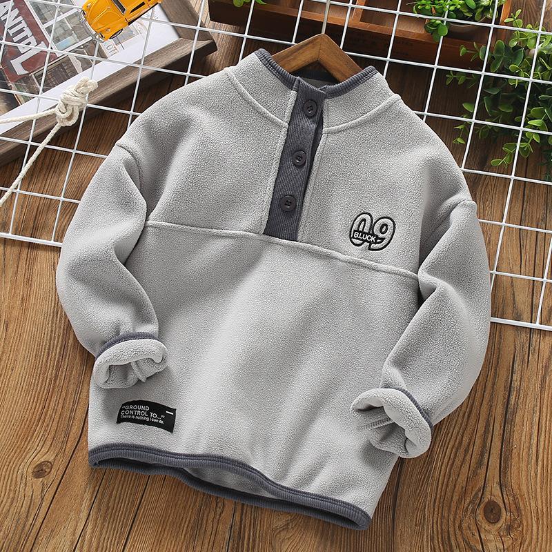 3-12 Years Teen Boys Sweatshirt Autumn Winter Warm Fleece Top Kids Tracksuit Fashion Long Sleeve Pullover Sweater Child Clothing