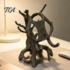 Stable Desk Accessories 3D Printed Tree Branch Phone Stand, Artistic Twisted Wood Holder Unique Root Ornament for Cell Phone, Rustic Organic