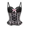 Kruis Kant Tanktop Heet Strik Kruis Kant Visgraat Vest Vorm Corset