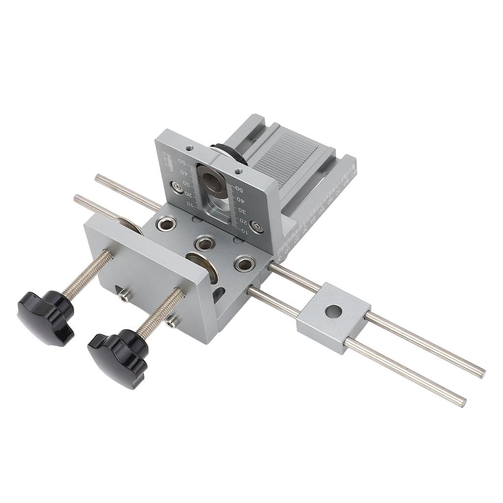 Set de dibluri 3 în 1, din aliaj de aluminiu, instrument de localizare a îmbinărilor, perforator de dibluri, pentru prelucrarea lemnului