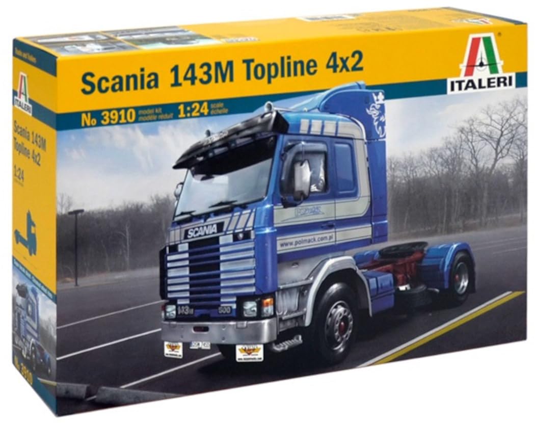 

PLATZ ITALERI Scale Scania 143M Topline 4x2 Tractor Head Plastic Model Kit IT3910 1/24
