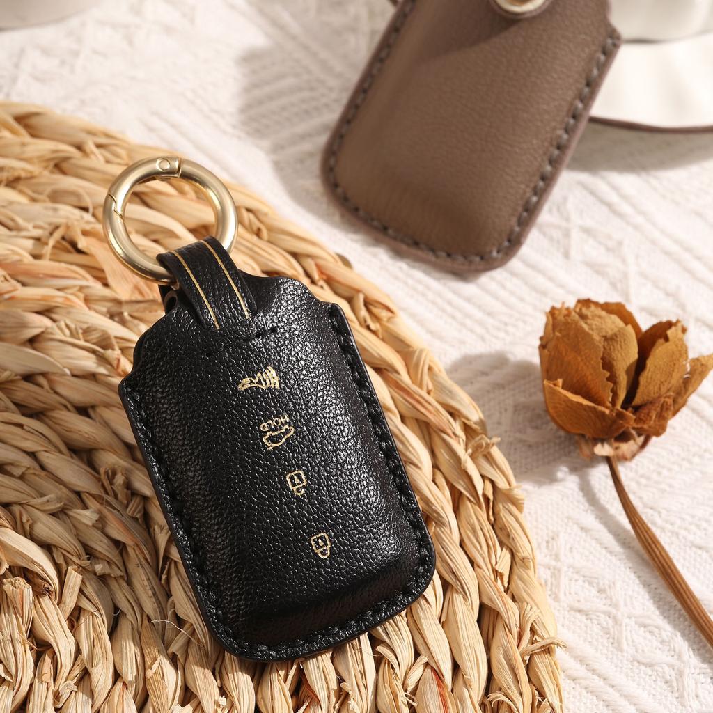 Key Protective Cover Is Suitable For Kia Kia Genuine Leather K9 Car Handmade High-End Key Case Ring.