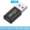 USB 3.0 Connector USB To USB Adapter 5Gbps Gen1 Male To Male Female USB Converter SSD HDD Cable Extender USB 3.0 Extension Plug