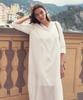 ADAUL V-Neck Lace Dress - White