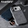 100% Alcantara Hülle für IPhone 17 Pro Max Luxus Cover mit MagSafe Kamera Auslöseknopf Magnetische Hüllen für IPhone17 Pro Max