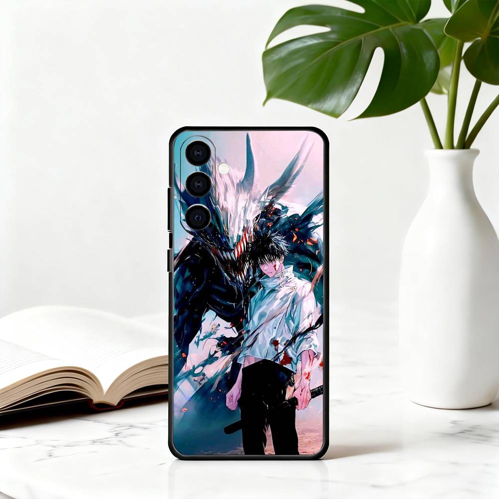 J-Jujut-su K-Kaisen O-Okkotsu Y-Yuta-OY Phone Case Black Silicone Soft For Samsung Galaxy A73,A72,A71,A70,A53,A52,A51