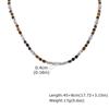 Natural Stone/Metal Natural Stone Beaded Necklace Adjustable Hip-hop Style Metal Bead Choker Minimalist Hip-hop Necklace Gift