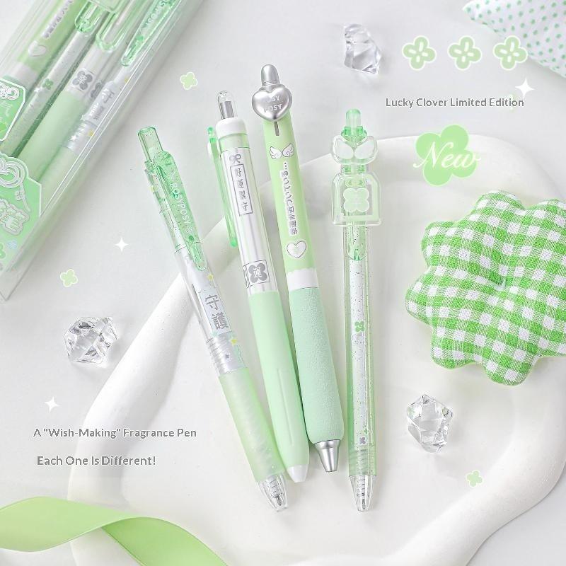 4Pcs/Set Japanese Cute Ins Inspired Scented Gel Pens Instant Dry 0.5Mm Smooth Ink For Exam Writing Sweet Aesthetic Pastel Pens