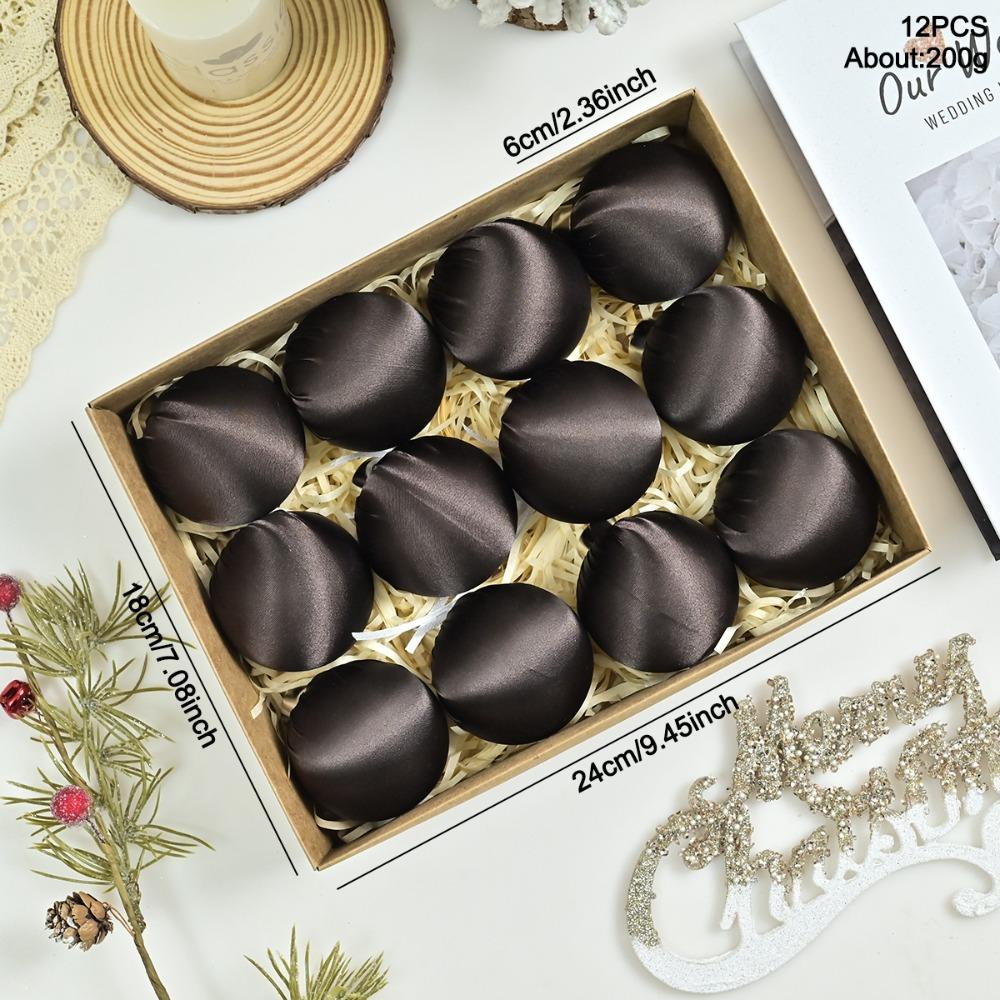 Plastics Christmas Tree Ornament Satin Velvet Christmas Balls Christmas Home Decoration