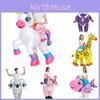 Unicorn Giraffe Koala Pig Tropical Fish Cosplay Inflatable Suit Easter Halloween