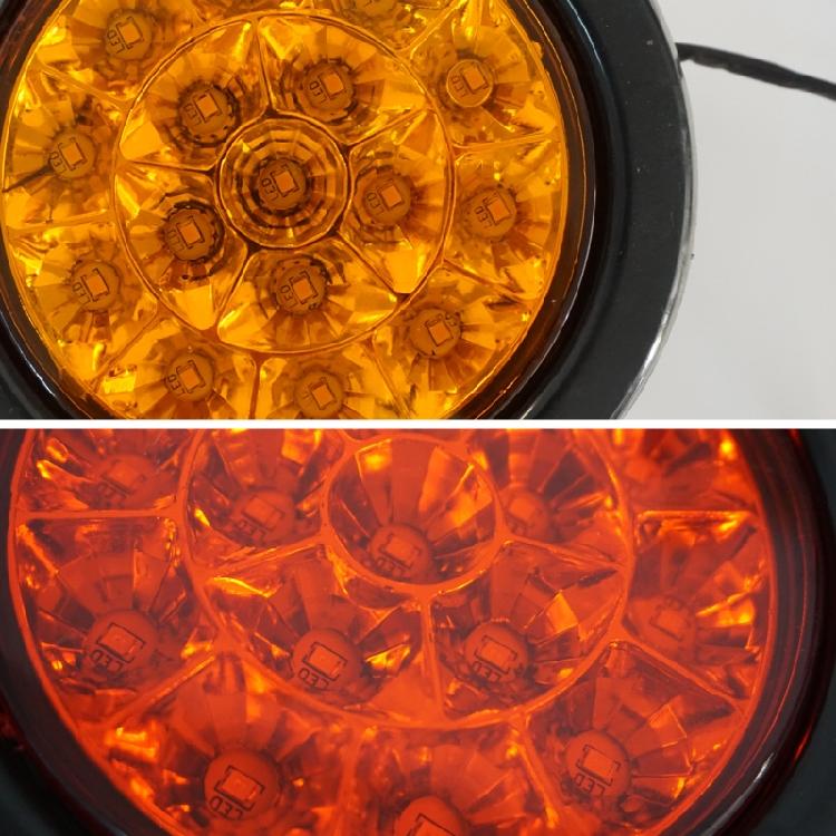 Universal 12-24V Vehicle Indicator Light Auto 16LED Tail Light Bright Amber Lamp