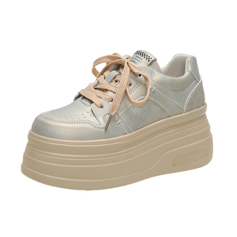 

Small man increases height 7cm super migration casual single shoes women s 2024 autumn and winter new low-top soft-soled comfortable 40 шампанского