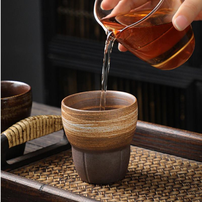 150ml Japanese Ceramic Coffee Cup Pottery Espresso Cups Vintage Kung Fu Tea Cup Office and Household Water Mug Wholesale