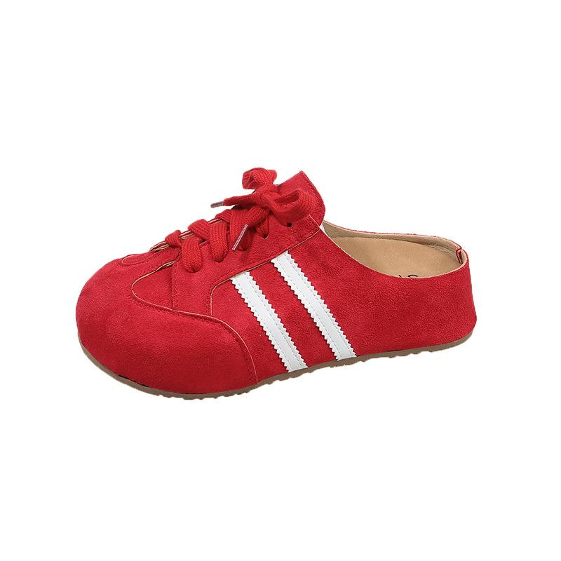 

Тапочки женские верхняя одежда весна 2025 новый тренд ретро мода универсальные маленькие толстодонные повседневные полутапочки 35