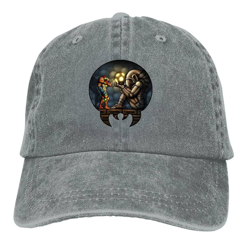 Primele șepci de baseball Chozo cu cozoroc Șapcă Super Metroid Joc Pălării de protecție solară pentru bărbați