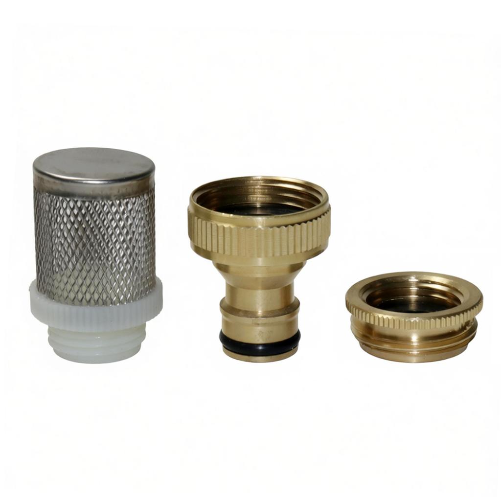 1/2 '' stainless steel filter screen+brass nipple connector 1/2 ''&3/4 '' fish tank adapter flange car wash accessories