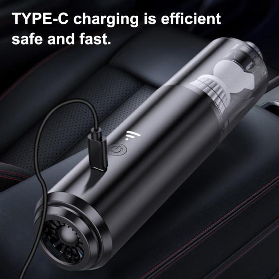 Car Vacuum Cleaner Cordless 2500Pa Suction Power Portable Handheld Mini Vacuum Cleaner with Type-C Fast Charging
