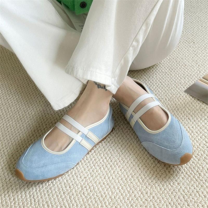 Fashion IPPEUM Ballet Sneakers Flats Round Toe 2025 New Red Ballerina Shoes Woman