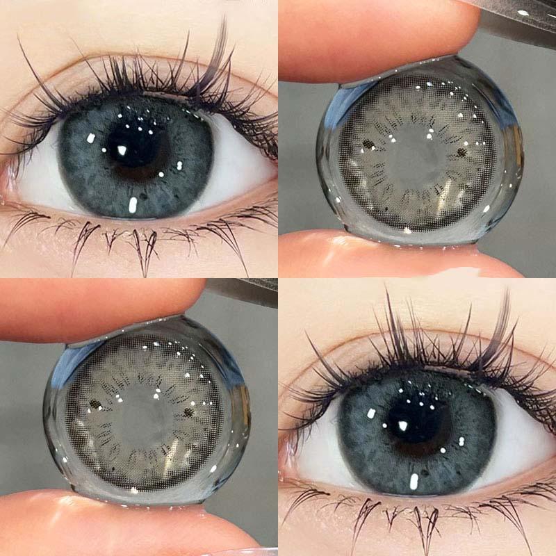 

MillCreek 2 шт. коричневые контактные линзы натуральные мягкие контактные линзы для глаз модные украшения 14,2 мм контактные линзы для использования в течение шести месяцев -3.50 серый