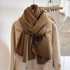 Pleated Scarf Women Autumn Winter Long Solid Color Shawl