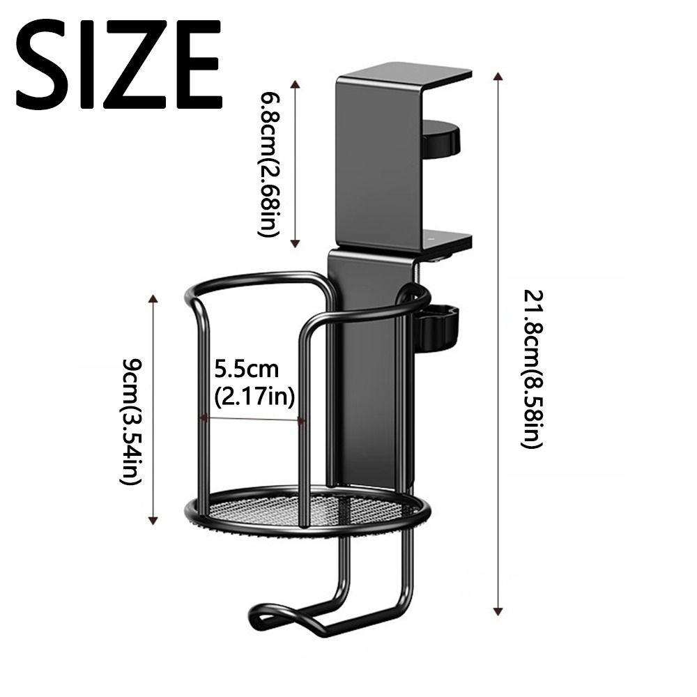 Waterproof Rotating Desk Cup Holder 2 In 1 Mug Floating Shelves  Office Accessories