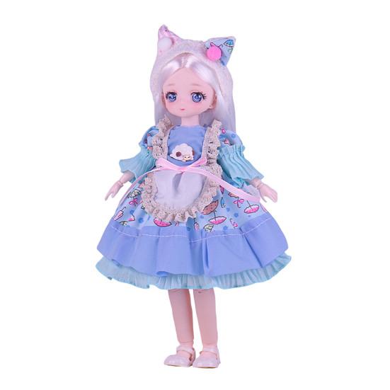 30CM 45663 Ball Jointed Doll with Clothes Princess Lolita Dress BJD Doll Collectable Posable