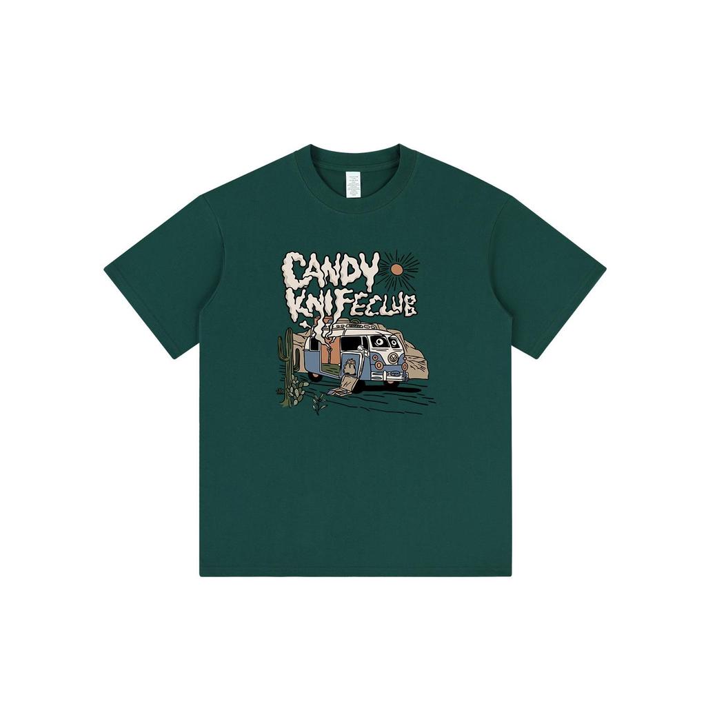 Unisex Retro Fun Print Loose Cotton T-Shirt - Trendy Chic Casual Half Sleeve