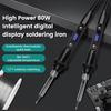 Adjustable Temperature Electric Soldering Iron LCD Ceramic Heater New Soldering Tips