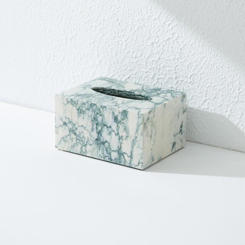 Modern Minimalist Marble-Style Tissue Box Living Room Bathroom Hotel Lounge Premium Paper Towel Holder