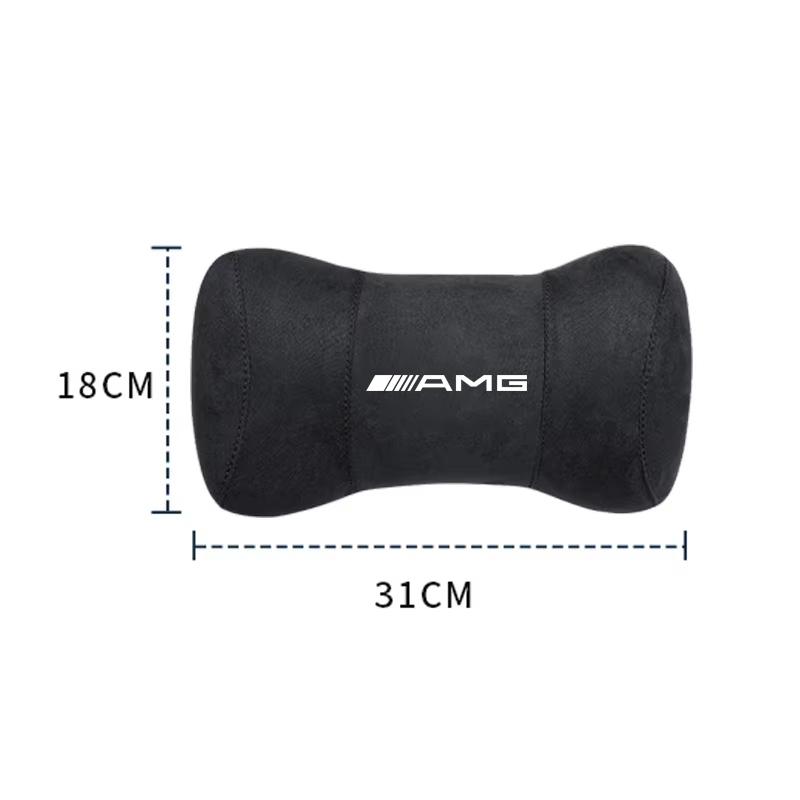 Car Seat Safety Headrest Pad Auto Emblem Neck Pillow For Mercedes Benz AMG W203 W206 W220 W205 W211 W212 W201 W168 W169 W167 GLC