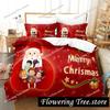 Merry Chrismas Santa Bedding Set Boys Girls Twin Queen Size Duvet Cover Pillowcase Bed Kids Adult Fashion Home Textileextile029
