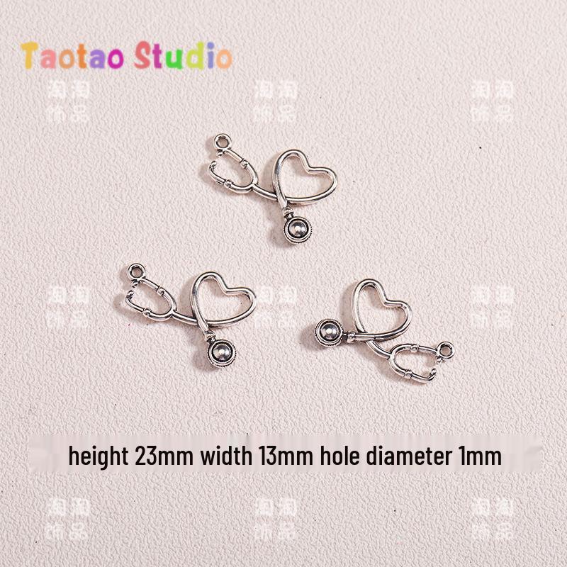 Love Heart Pendant Charm Alloy Jewelry for DIY Bracelets & Necklaces