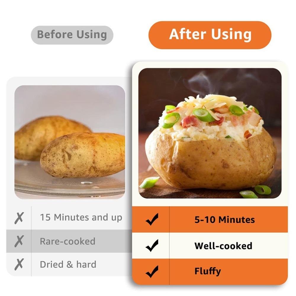 Reusable Potatoes Bake Steamer Baking Container Potato Cooker Potato Pot Bacon Potato Box  Home