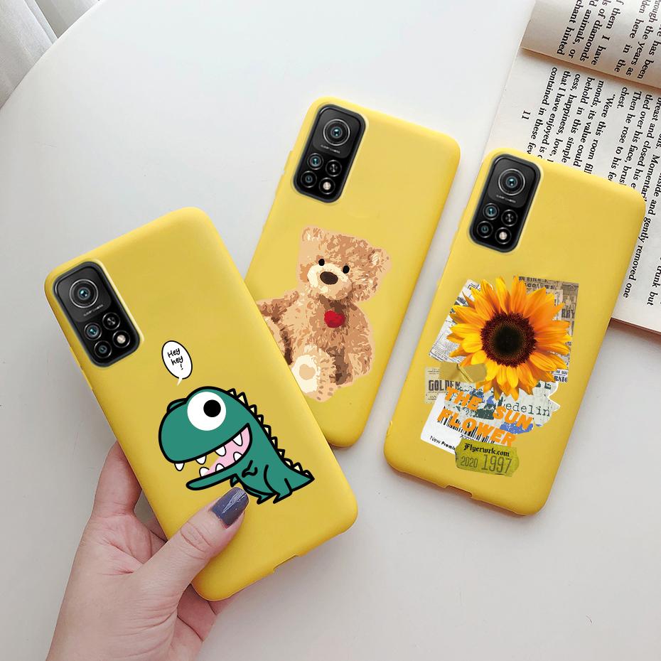 For Xiaomi Mi 10T Pro Case Cute Funda Silicone Matte TPU Soft Back protective Cover For xiaomi mi 10t 10tpro mi10T 10 t pro Case