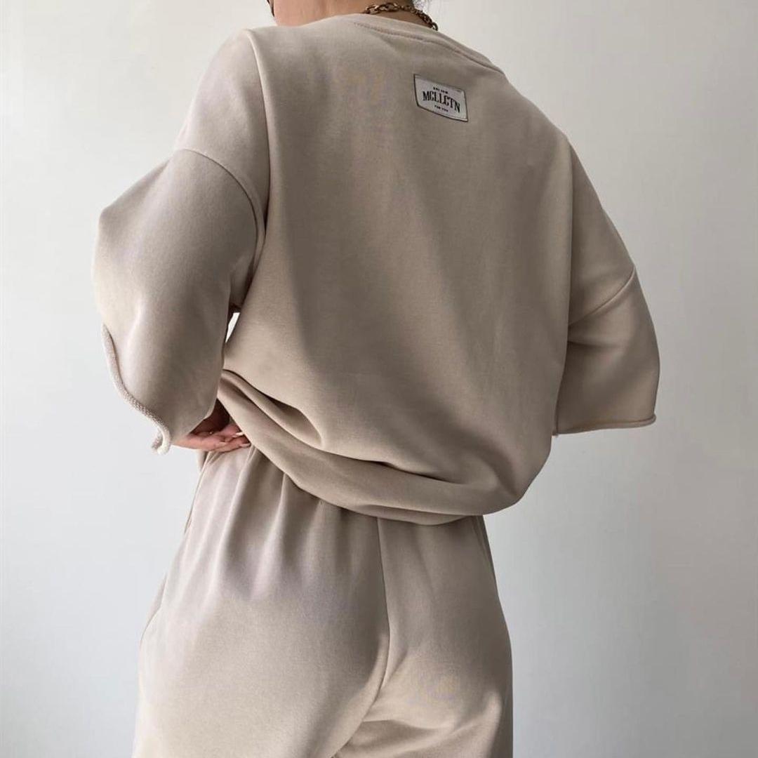 BITCED Женская повседневная толстовка с короткими рукавами и брюками с принтом — фото 6